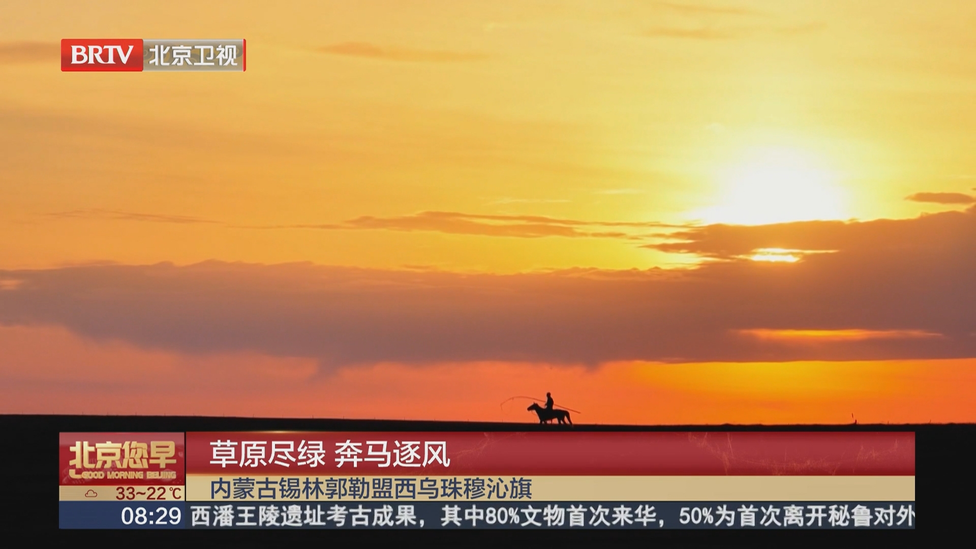 草原尽绿 奔马逐风