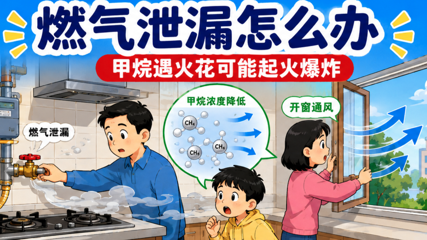燃气泄漏 千万别玩手机