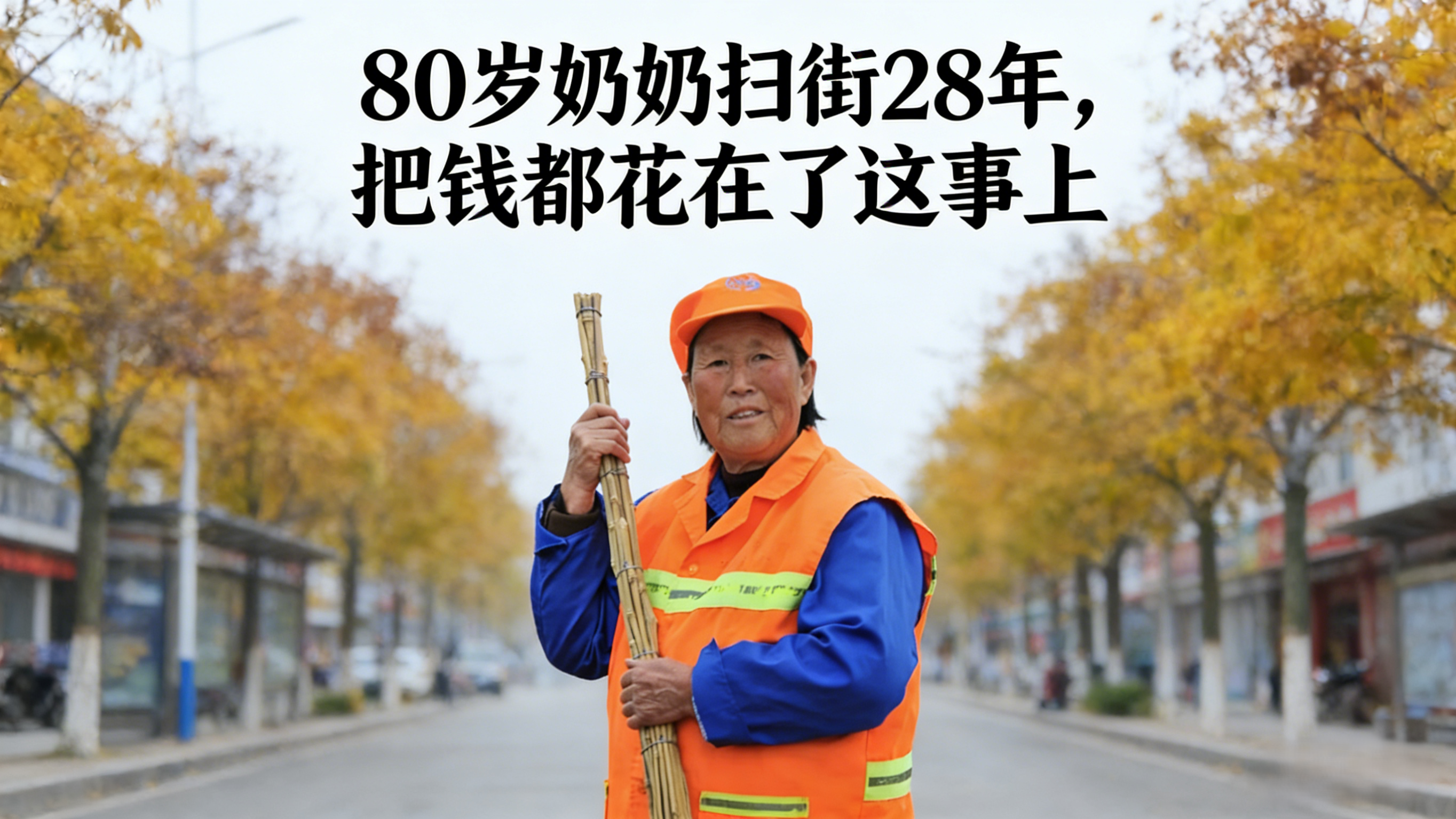 80岁奶奶扫街28年,把钱都花在了这事上 80岁奶奶扫街28年,把钱都花在了这事上
