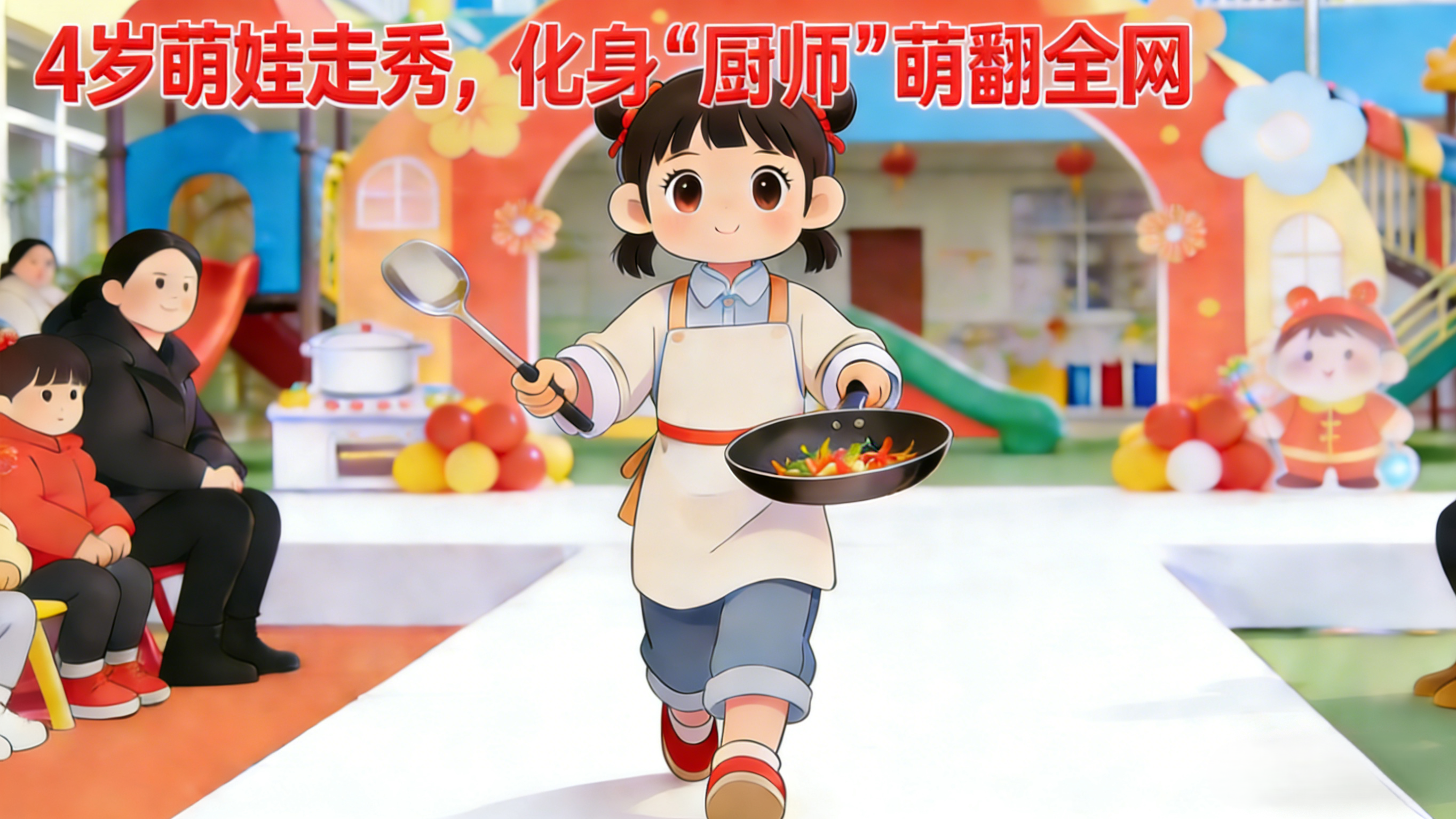 4岁萌娃走秀,化身“小厨神”萌翻全网 4岁萌娃走秀,化身“小厨神”萌翻全网