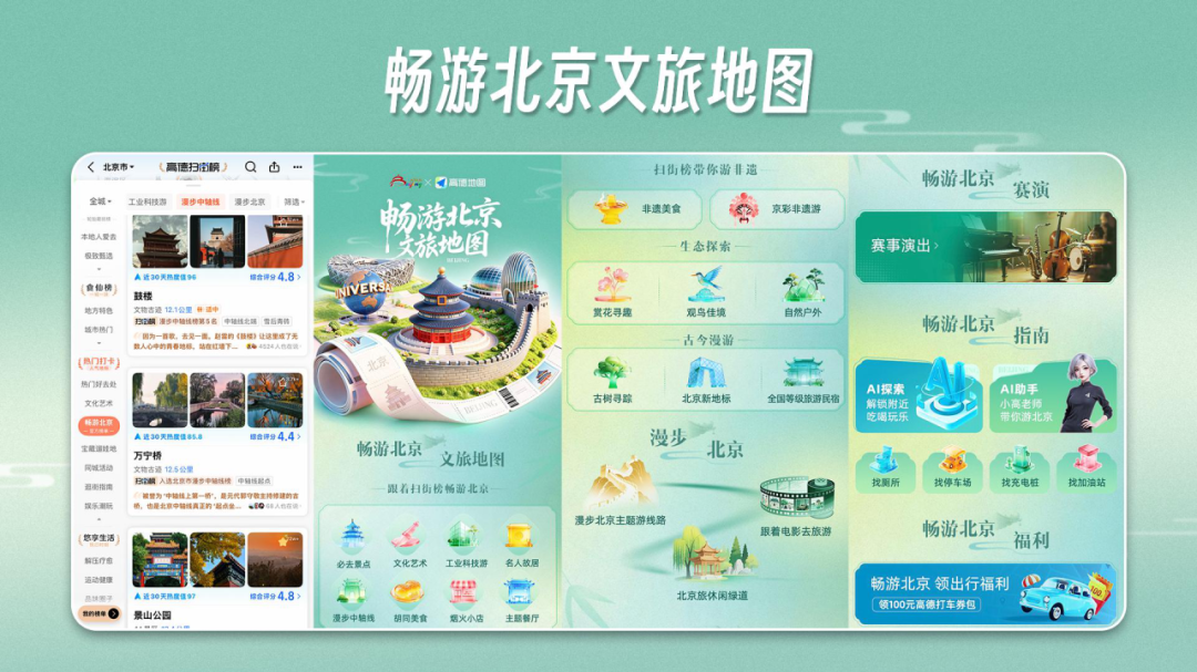 北京市文化和旅游局联合高德发布“畅游北京”扫街榜及文旅地图 北京市文化和旅游局联合高德发布“畅游北京”扫街榜及文旅地图