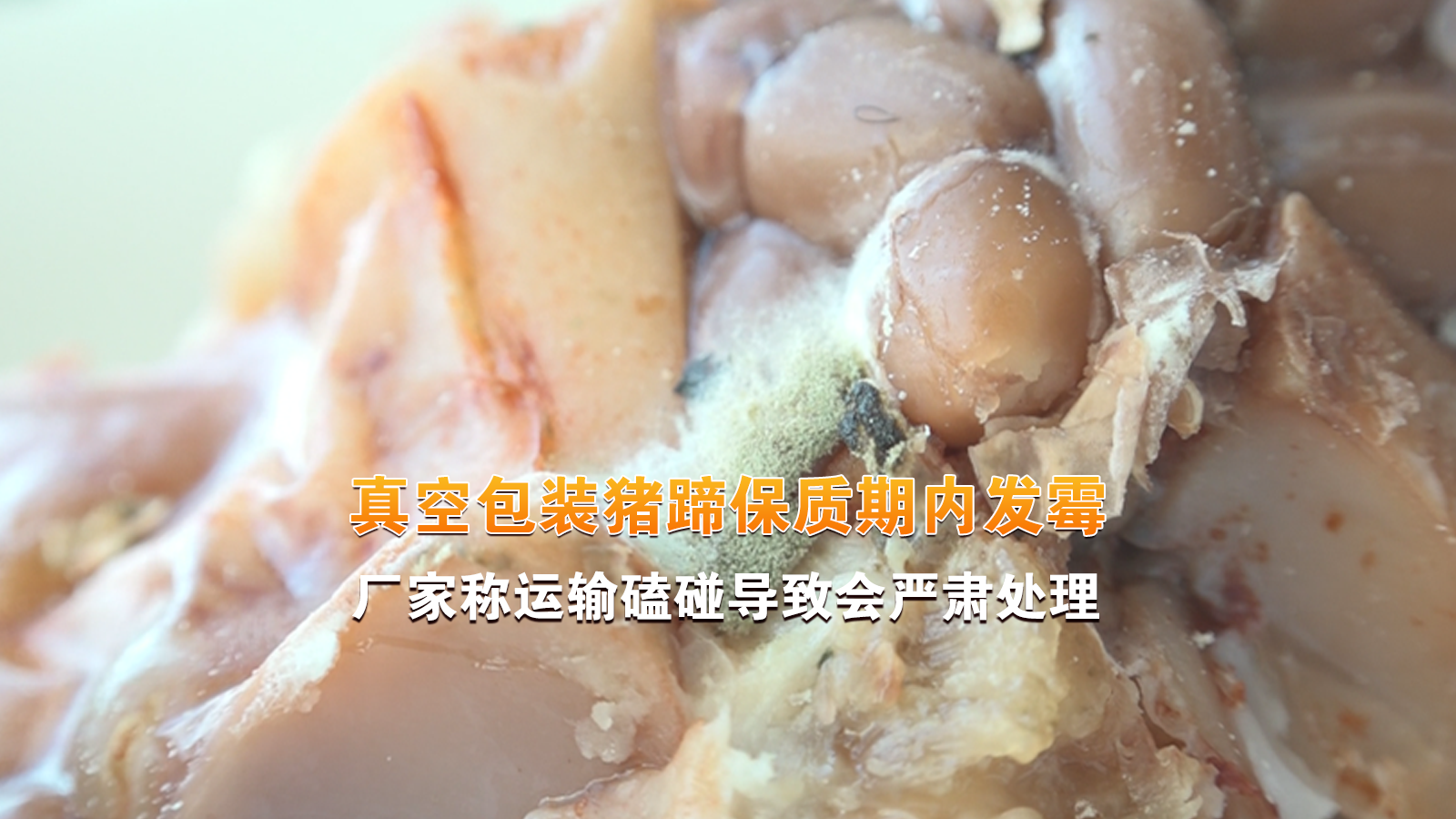 真空包装猪蹄保质期内发霉 厂家回应称运输磕碰导致会严肃处理 真空包装猪蹄保质期内发霉 厂家回应称运输磕碰导致会严肃处理