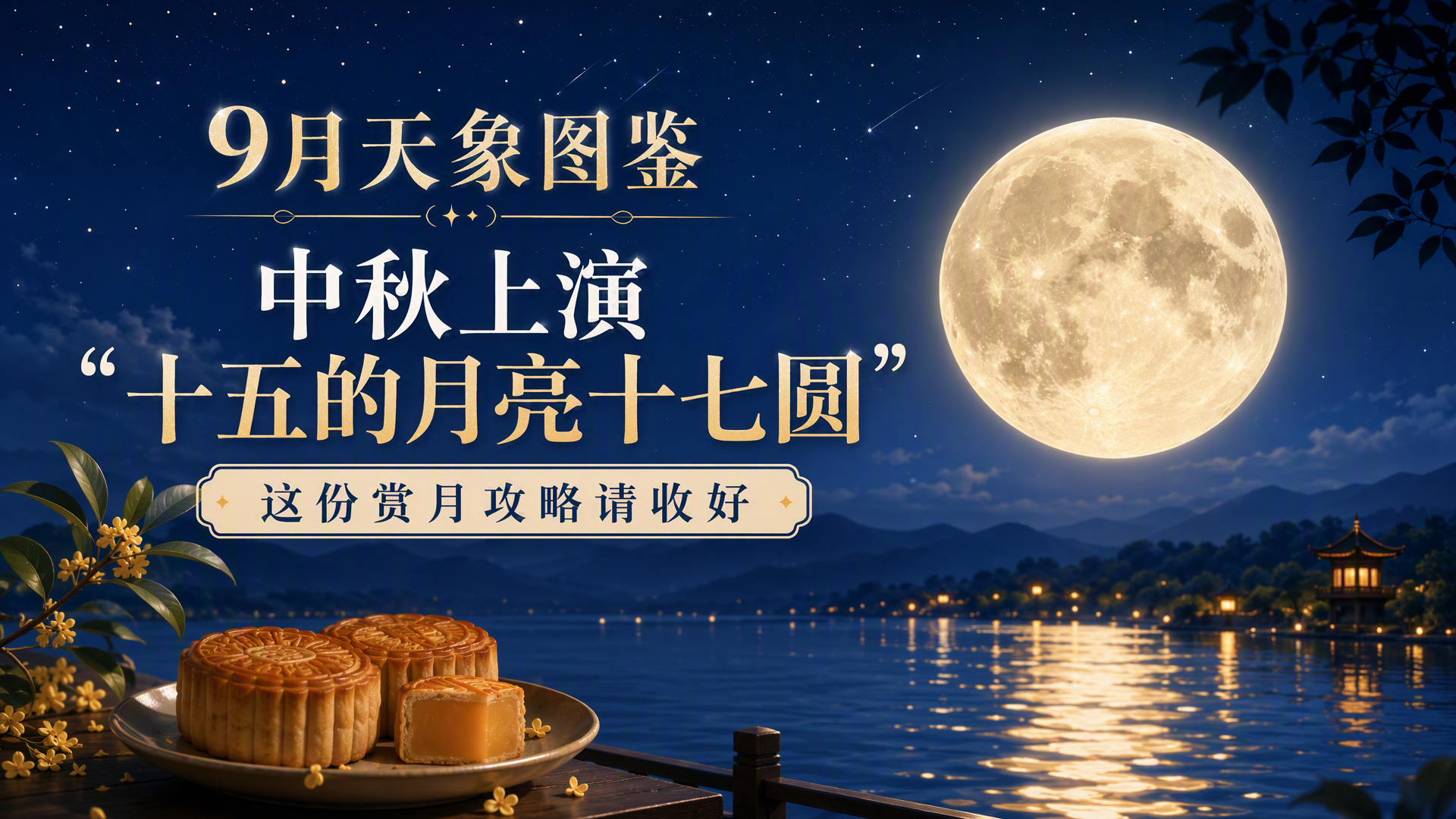 9月天象图鉴｜中秋上演“十五的月亮十七圆”，这份赏月攻略请收好