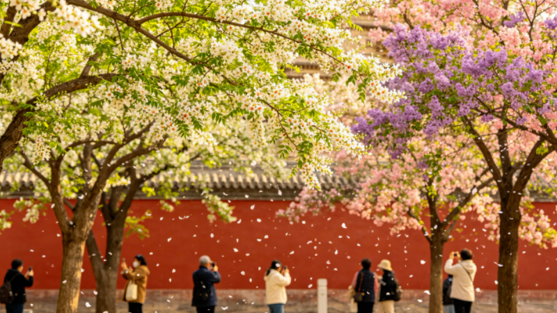 别挤玉渊潭了！北京一“顶流”文冠花走红，一树四色“状元花”，寓意金榜题名，地铁直达！