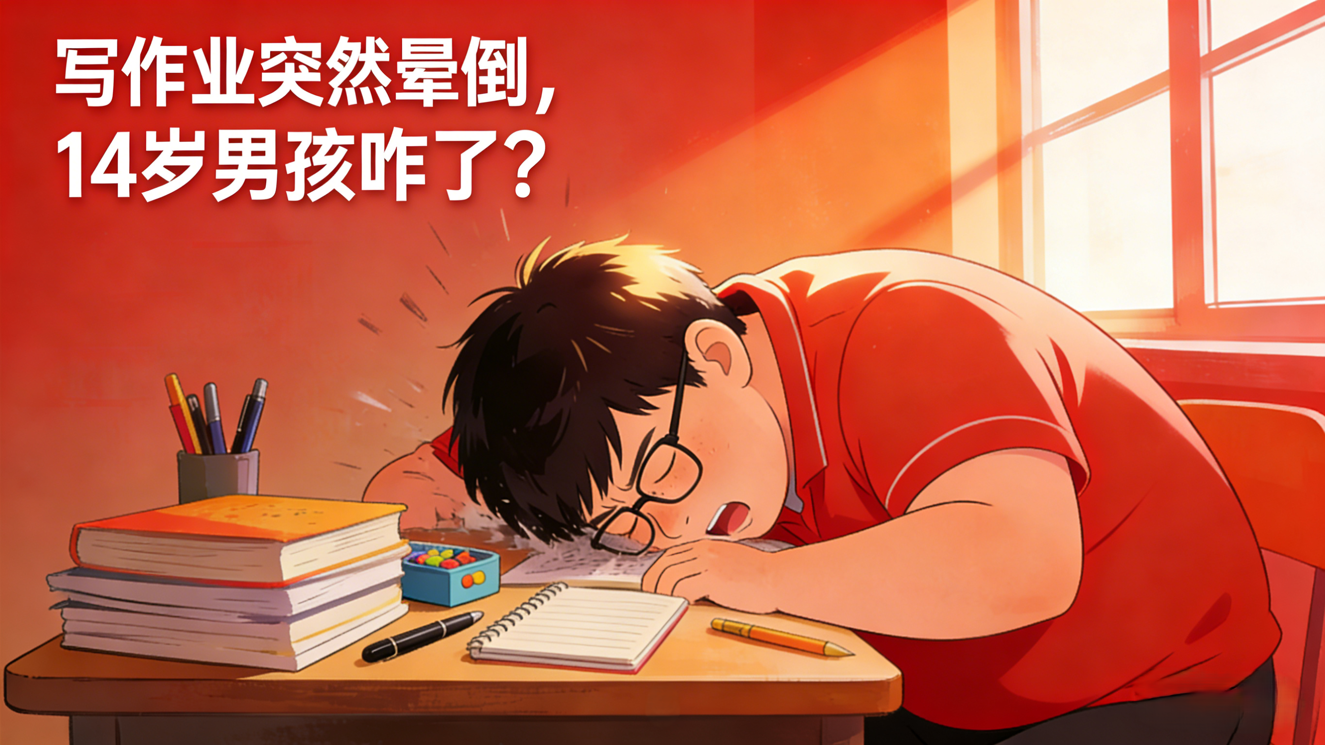 写作业突然晕倒，14岁男孩咋了？