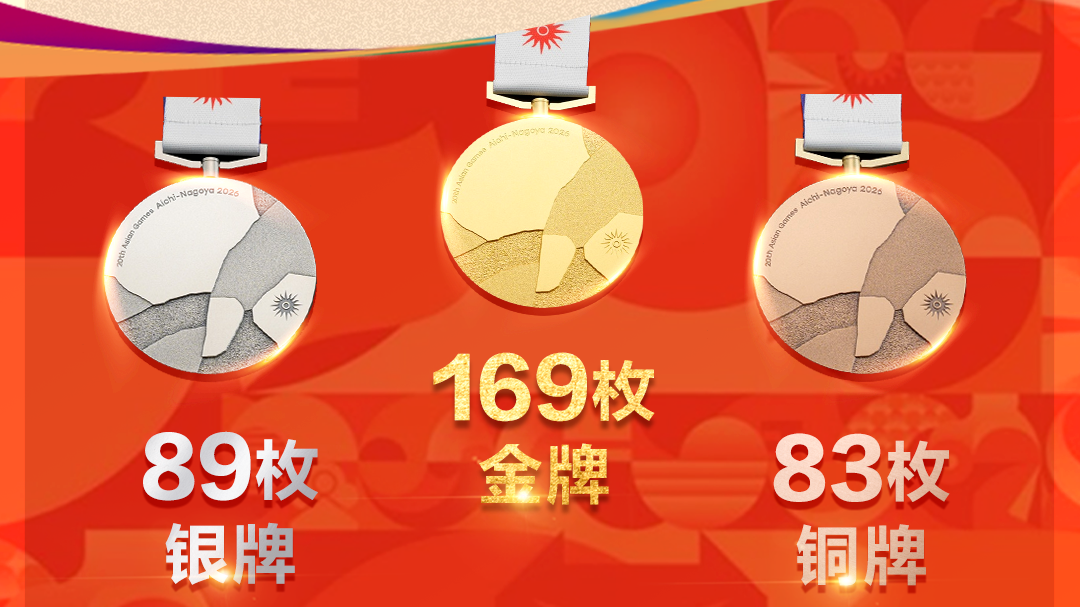 169金89银83铜收官!中国队创境外参加亚运会最佳战绩 169金89银83铜收官!中国队创境外参加亚运会最佳战绩