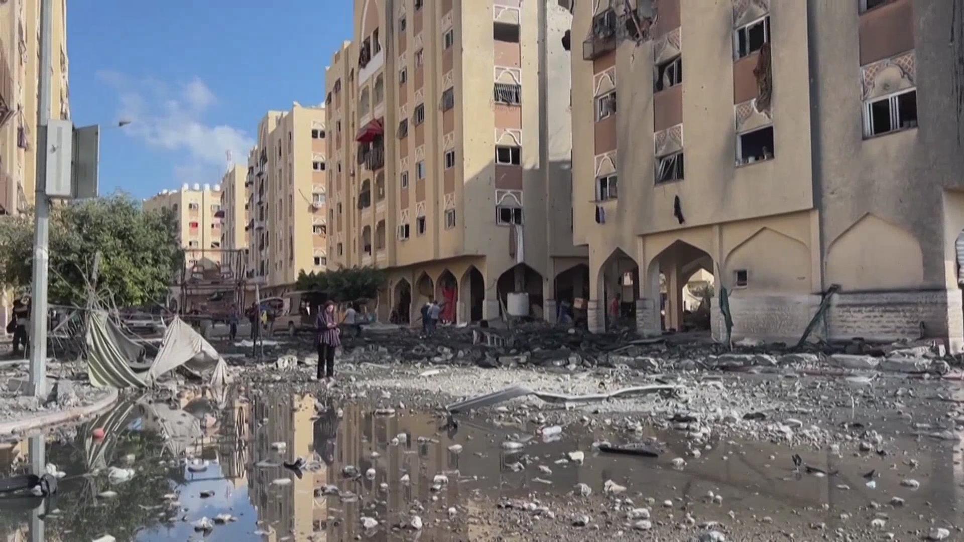 巴以交火持续 加沙民众称已无处可逃 巴以交火持续 加沙民众称已无处可逃