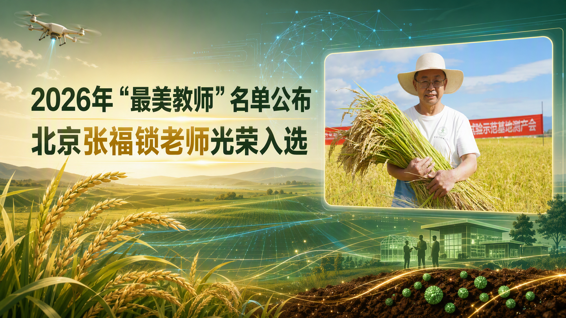 2026年“最美教师”名单公布，北京张福锁老师光荣入选