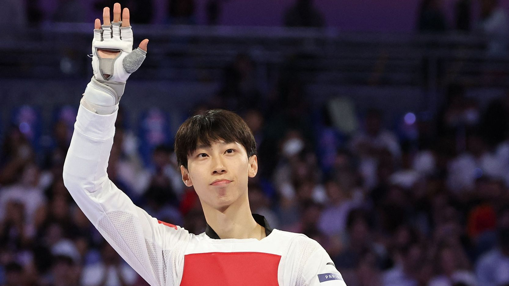 梁育帅夺得跆拳道男子68公斤级铜牌 梁育帅夺得跆拳道男子68公斤级铜牌