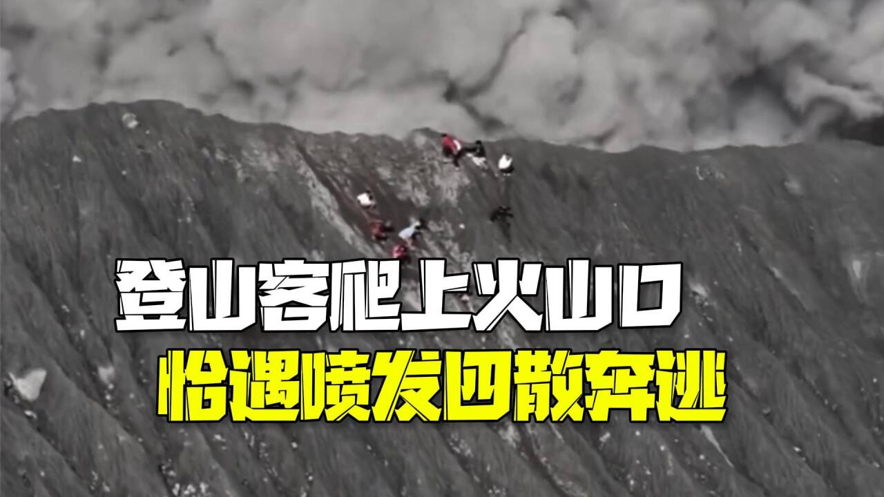 登山客爬上印尼火山口恰遇喷发 2400米高火山灰中四散奔逃 登山客爬上印尼火山口恰遇喷发 2400米高火山灰中四散奔逃