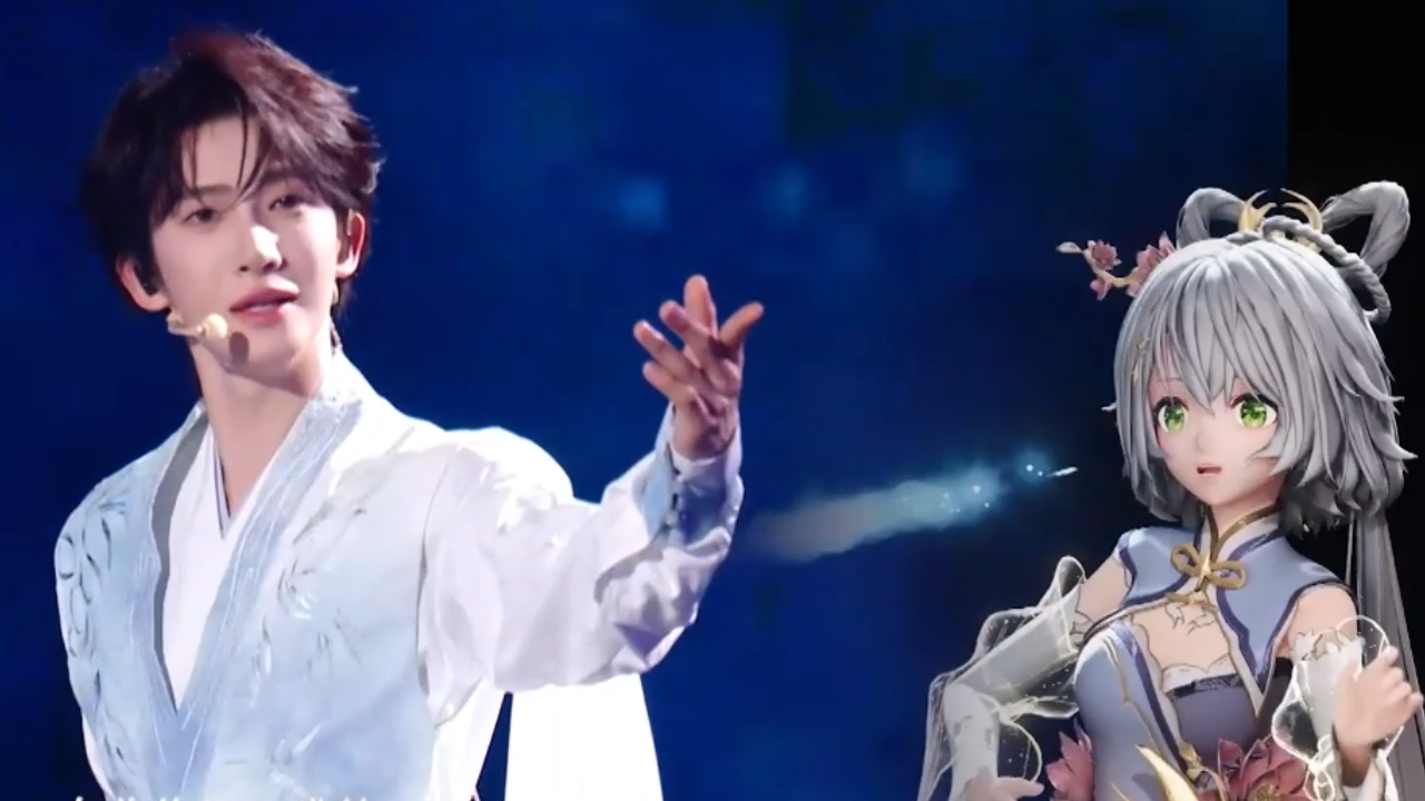 2026中国网络视听盛典上 刘宇与虚拟歌手洛天依联袂带来《戏游九州》 2026中国网络视听盛典上 刘宇与虚拟歌手洛天依联袂带来《戏游九州》