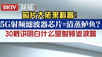 芯片大佬来科普 5G射频滤波器=清蒸鲈鱼？30秒讲明白什么是射频滤波器